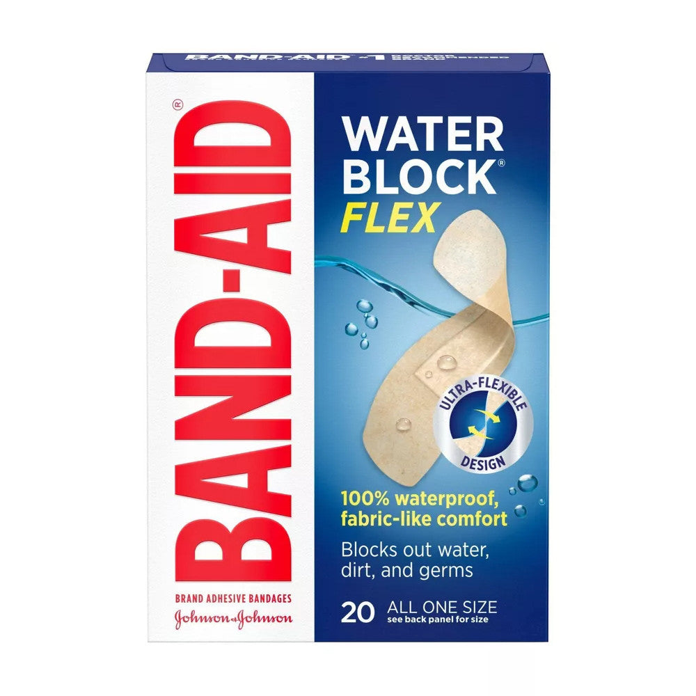Band Aid Water Block Adhesive Bandages, 20 Ct